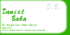 daniel baba business card