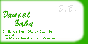 daniel baba business card